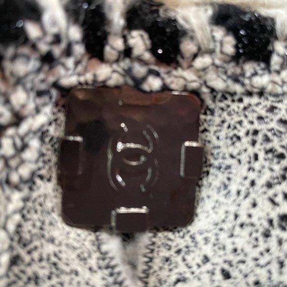 CHANEL Grey Black Distressed Leather & Shearling from 2011 RUNWAY Jacket $8.2K - Picture 12 of 14